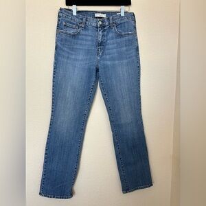 Levi's Jeans Women's 505 Straight Leg Blue Stretch Denim Size 12 M Mid Rise Y2K
